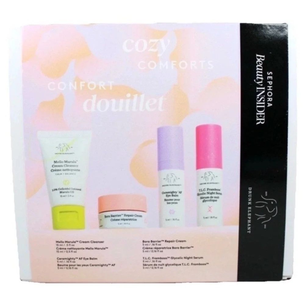 Sephora Beauty Insider Drunk Elephant Cozy Comforts‎ Beauty 4-Pc Travel Set NEW